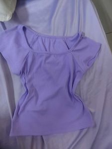 lavender fitted crop top