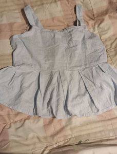 Cute Baby Blue Peplum Top