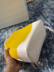 Yellow &amp; White Backpack
