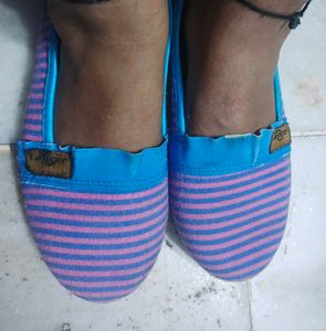 Striped Slip-On Flats