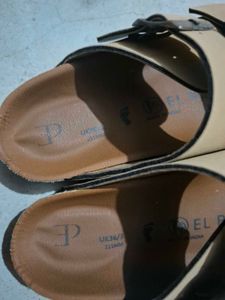 El Paso Buckles Open Toe Flats