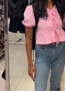 Pretty Pink Peplum Top