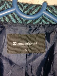 Stylish Teal Herringbone Jacket Partywear