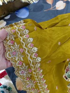 mustard heavy suit for bride