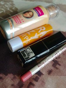 Makeup Set: Foundation, Lip Balm, Lipstick &amp; Liner