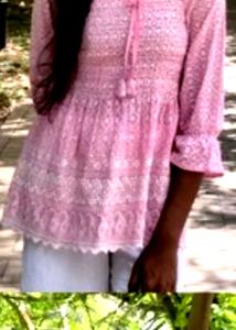 Pink Chikankari Kurta