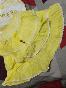 Yellow skirt top