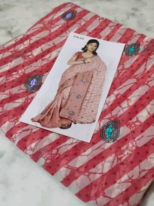 Pink colour Saree 💕