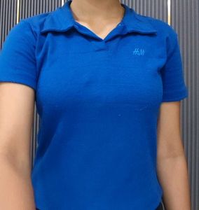 Blue H&M Polo T-Shirt