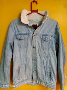 Light Wash fur Denim jacket