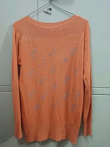 Sparkling Bow Long Sleeve Sweater