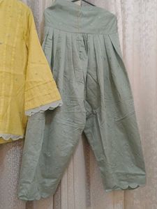 Yellow Kurta farshi set
