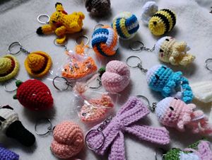 Handmade Crocheted Charms &amp; Keychains