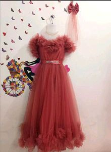 Beautiful Red Tulle Gown