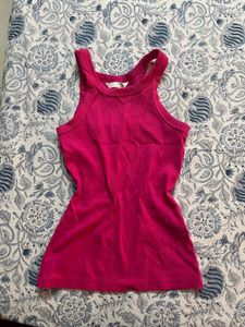 Pink Ribbed Tank Top 💗