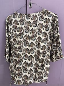 Boho Paisley Print Embellished Kurta