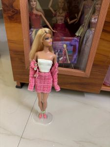Barbie Doll in Pink Tweed Set