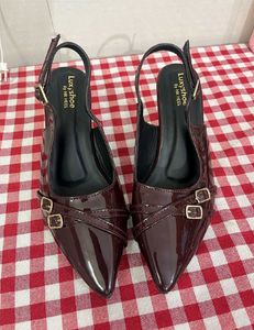 Elegant Burgundy Slingback Heels