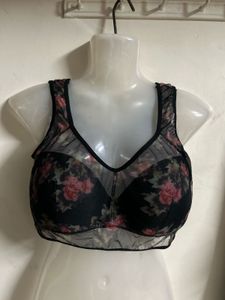 Floral Sheer Mesh Bra