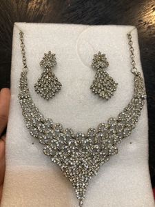 Gold &amp; Silver-Tone Diamond-Style Jewellery Combo S