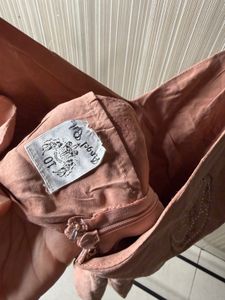 Peach Embroidered Romper