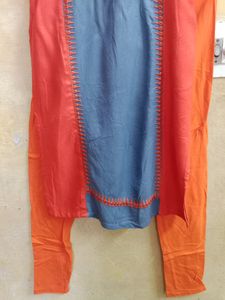 Women's Orange Kurti With Legging