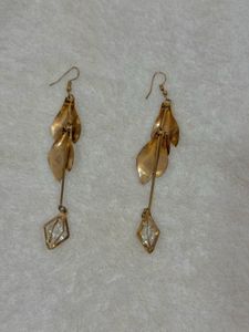 Gold Leaf Dangle Earrings