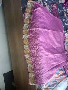 Beautiful Purple Embroidered Ethnic Gown
