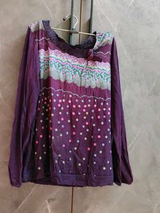 Vibrant Purple Polka Dot Top