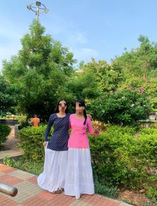 Chic Kurta Set - Blue &amp; Pink💙💗