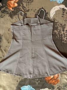 Gray Peplum Tank Top