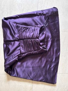 Elegant Purple Strapless Gown
