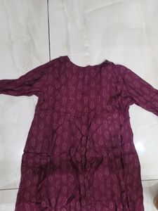 Beautiful Maroon Printed Kurta