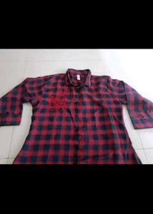 Chic Red Plaid Button-Up Shirt