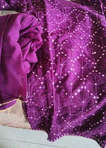 Stunning Purple Sequined Kurta Set