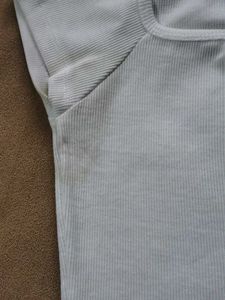 Ribbed Square Neck White Crop Top