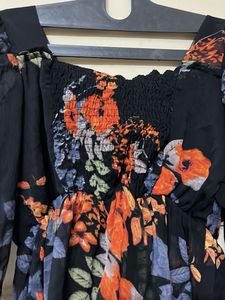 Floral Print Ruffle Top