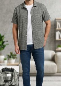 Men's Checked Short Sleeve Shirt