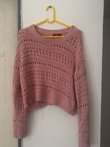 crochet pink top