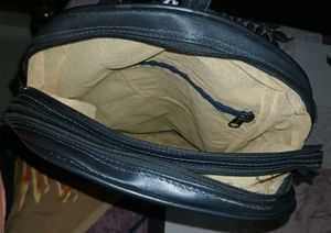 Black PU / Faux Leather with inner fabric lining