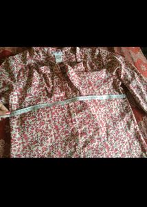 Floral Print Tie Neck Blouse