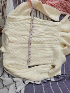 imported Cream Cable Knit Sweater