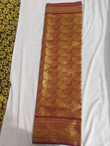 Elegant Red &amp; Gold Silk Saree