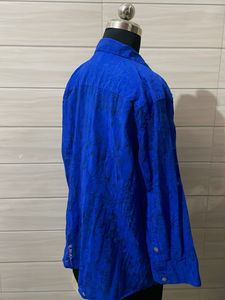 imported Vibrant Blue Button-Up Shirt