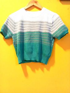 Argyle knit sweater