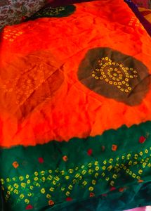 bandhni georgette saree