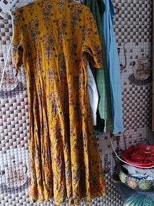 Vibrant Yellow Printed Kurta