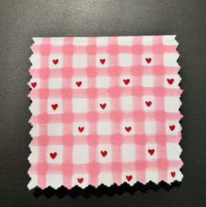 Pink Gingham Heart card