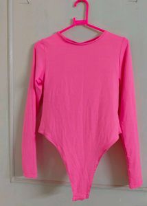 Hot Pink Long Sleeve Bodysuit