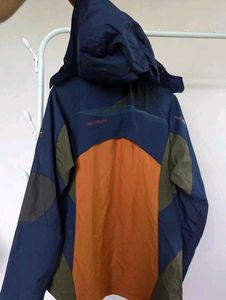Men's Blue &amp; Orange Zip-Up Black Yak Jacket